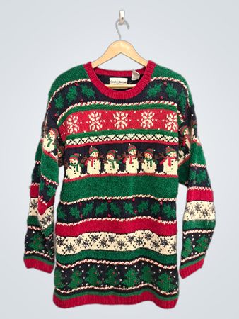 Croft & Barrow Weihnachts-Schneemann-Pullover