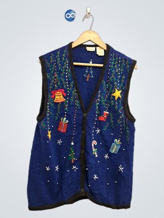 Debbie Brooks Blue Christmas Weste