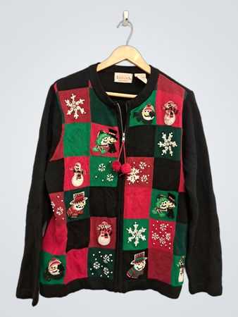 Basic Editions Feiertags-Schneemann hässlicher Weihnachts-Pullover