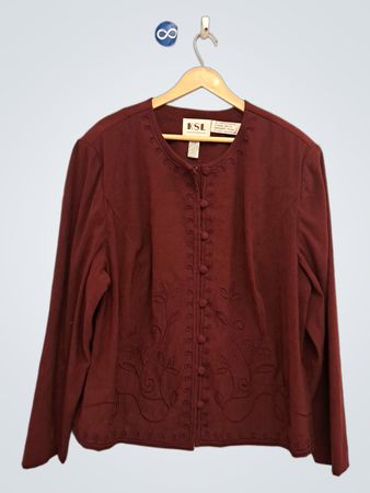 KSL Damenjacke mit Stickerei und Knopfleiste
