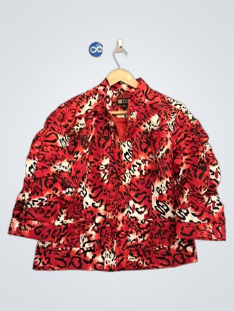Eton, Morgan roter Leopardenmuster-Blazer