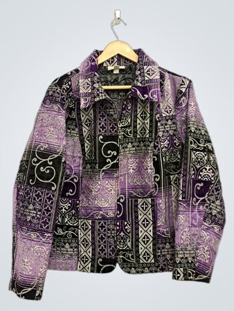 Dressbarn Jacquard-Print-Blazer