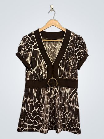 MIXXOLOGY Oberteil mit Giraffenmuster und Schnallendetail