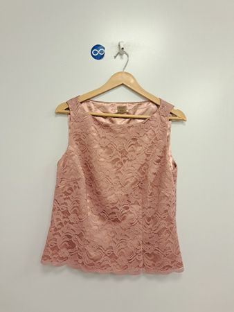Austin Reed Pink Spitzen-Ärmelloses Top