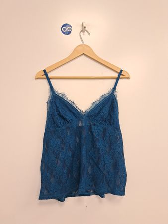 Adore Me Teal Spitzentop mit Camisole-Schnitt