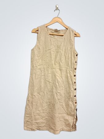 Kiko Comfortable Clothing Ärmelloses Leinenkleid