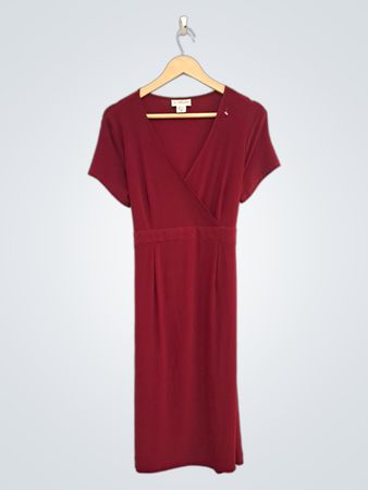 MOY SHEARWOOD Rotes Wickelkleid mit V-Ausschnitt