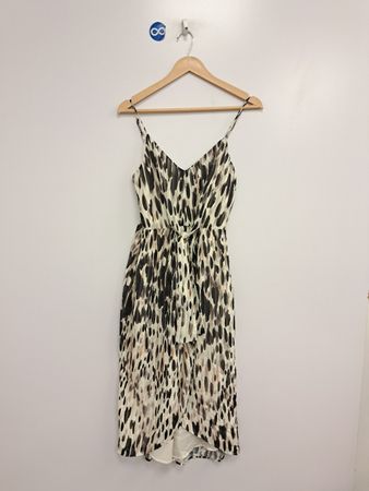 Damenkleid mit Animal-Print und Spaghettiträgern