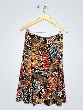 Salaam Patchwork Print Midirock