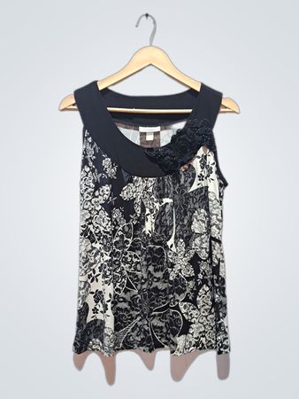 Dressbarn ärmelloses Top mit Blumenmuster