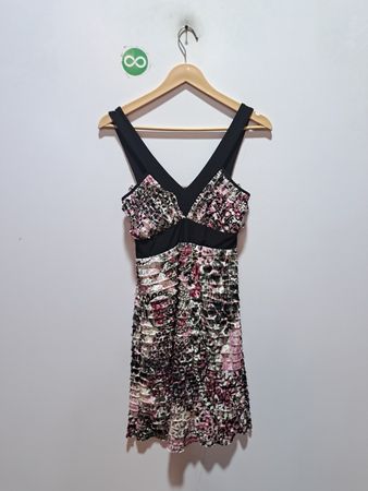 DE.CODED Women's Rüschenblumenbedrucktes Kleid