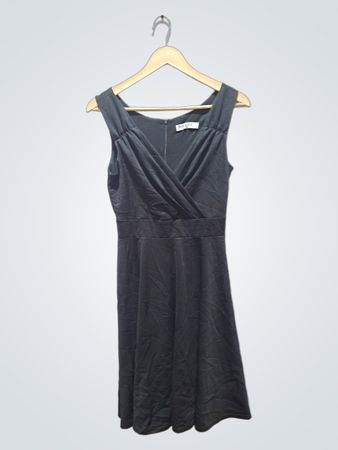 GRACE KARIN Schwarzes ärmelloses Wickelkleid