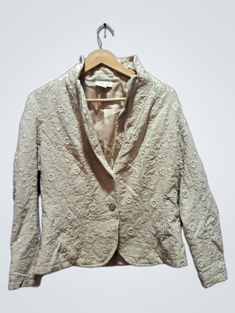 Coldwater Creek Damen Beige bestickter Blazer