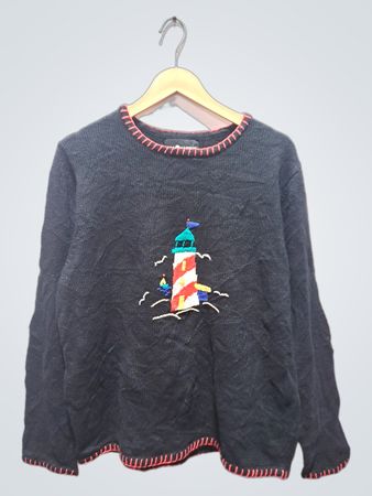 Sag Harbor Sport Leuchtturm bestickter Pullover