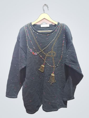 Karen Scott II Women's Beaded Sweater