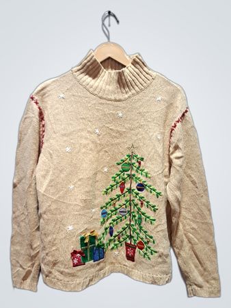 Empress Stehkragen Weihnachtsbaum-Pullover