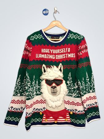 33 Degrees Weihnachts-Lama-Pullover