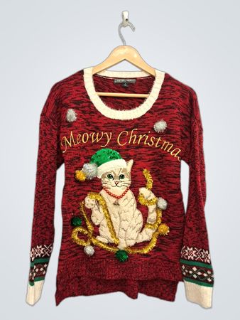 Meowy-Christmas-Katzenpullover