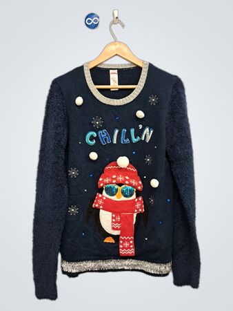 Arctic Zone Chillin' Penguin Hässlicher Weihnachts-Pullover