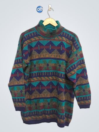 KIMBERLY HUNTER COLLECTION Rollkragenpullover mit geometrischem Muster