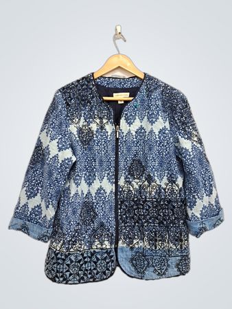 Coldwater Creek Damenjacke in Blau mit Muster