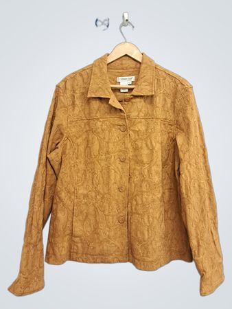Coldwater Creek Damenjacke mit strukturierter Paisley‑Musterung