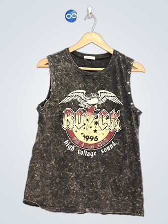 Occasion "ROCK" High Voltage Sound ärmelloses T-Shirt