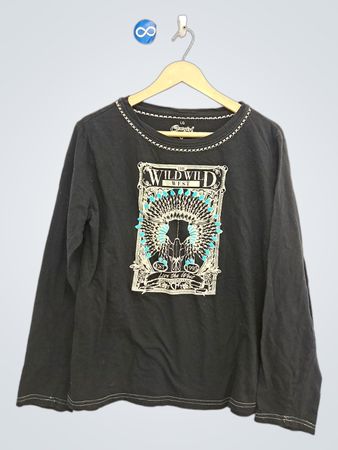 Cowgirl The Wild West Langarm-T-Shirt