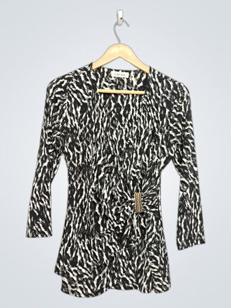 Calvin Klein Black & White Animal Print Wickeloberteil
