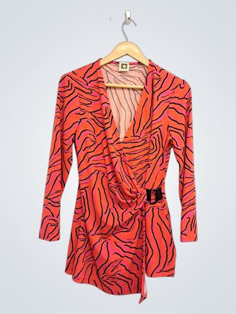 Anne Klein Animal Print Wickelkleid