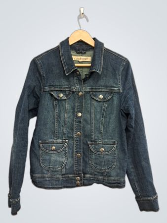 Kontrast-Jeansjacke