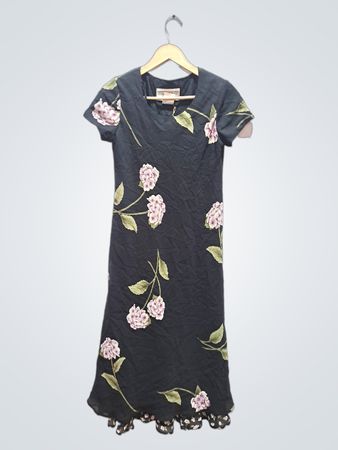 Jessica Howard Black Floral Print Dress