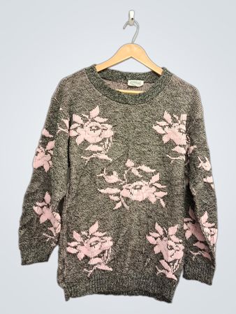 Arielle Damen Pullover mit Blumenmuster