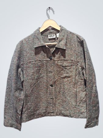 Chic's Design Damenstrukturierte, gekürzte Jacke