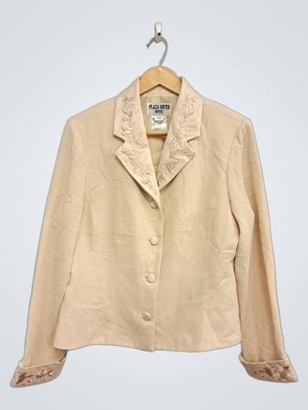 Plaza South Petite Embroidered Blazer
