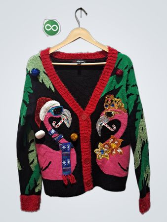 33 degrees Christmas Flamingo Ugly Sweater