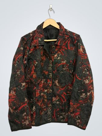 Jacket with abstract print