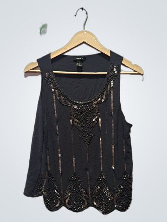 Forever 21 Embellished Sleeveless Top