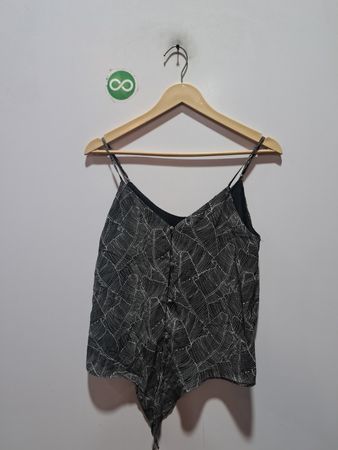 SIENNA SKY Women's Black Leaf Print Camisole XS