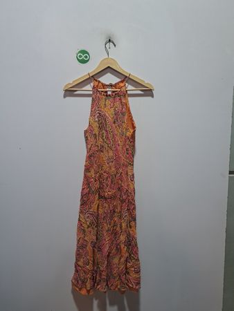 Ann Taylor Paisley Print Halter Dress