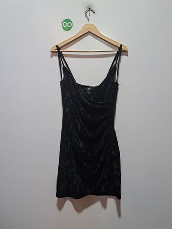 Black Velvet Ruched Mini Dress