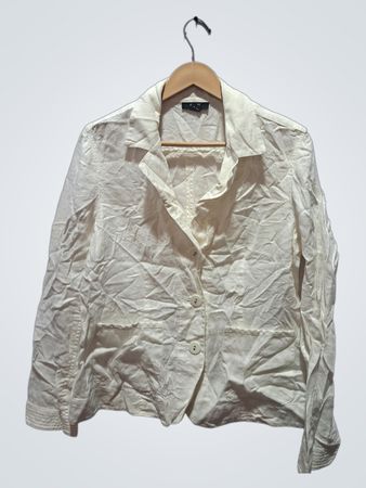 Alfani White Linen Blend Blazer