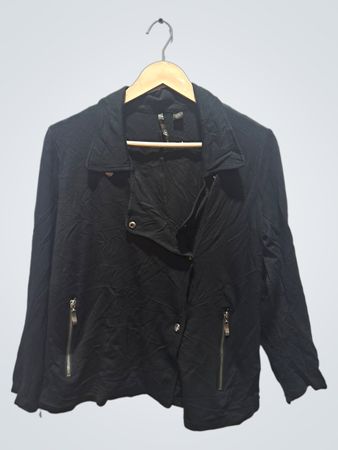 Veste noire "Skye's the Limit" avec fermetures éclair