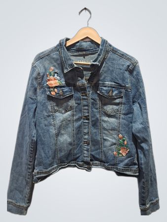 ESQUALO Jeans Embroidered Denim Jacket