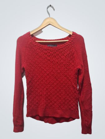 Pull en maille rouge Aeropostale