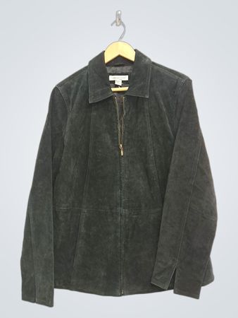 Coldwater Creek Women's Dark Gray Suede Jacket