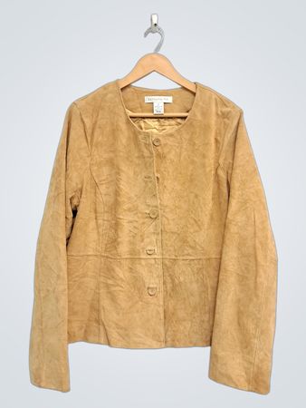 pursuits.ltd. Tan Suede Leather Jacket