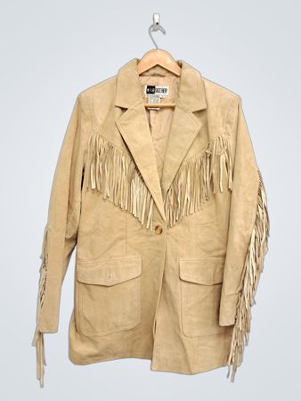 Together! Suede Fringe Western Jacket