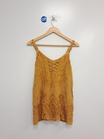 Canotta gialla ricamata Advance Free Size