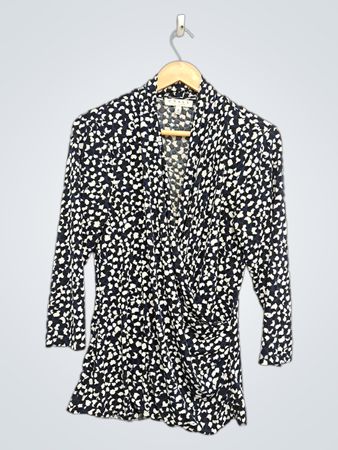 CHAUS Printed Wrap Top